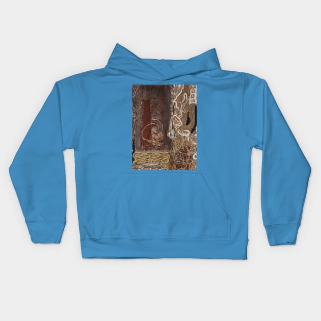 Textile abstract Kids Hoodie by Wiola